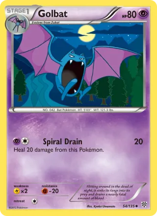 Golbat #54 · Plasma Storm Pokémon card