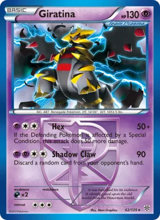 Giratina #62 · Plasma Storm Pokémon card