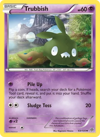Trubbish #63 · Plasma Storm Pokémon card