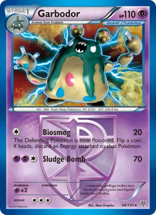 Garbodor #66 · Plasma Storm Pokémon card