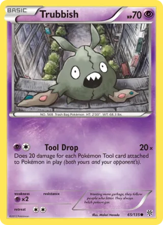 Trubbish #65 · Plasma Storm Pokémon card