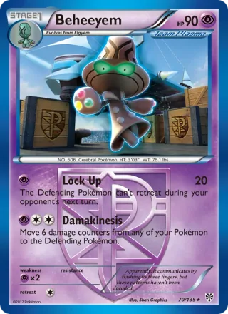 Beheeyem #70 · Plasma Storm Pokémon card