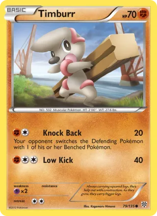 Timburr #79 · Plasma Storm Pokémon card