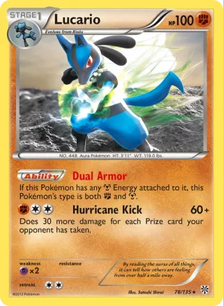 Lucario #78 · Plasma Storm Pokémon card