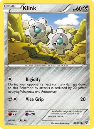 Klink #88 · Plasma Storm Pokémon card