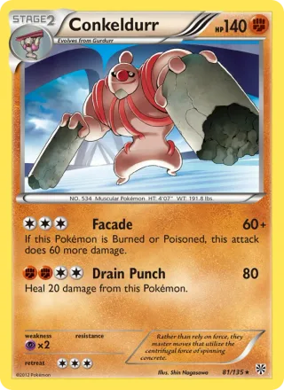 Conkeldurr #81 · Plasma Storm Pokémon card