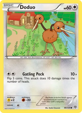 Doduo #99 · Plasma Storm Pokémon card
