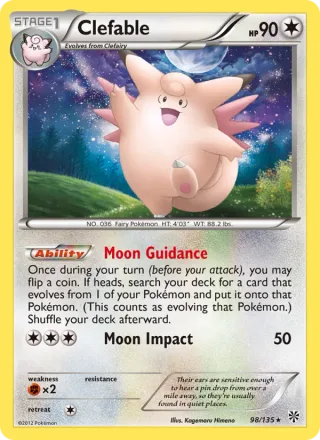 Clefable #98 · Plasma Storm Pokémon card