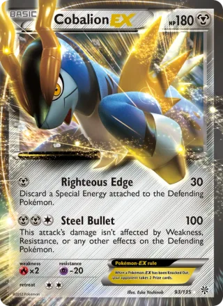 Cobalion-EX #93 · Plasma Storm Pokémon card
