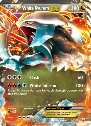 White Kyurem-EX #96 · Plasma Storm Pokémon card