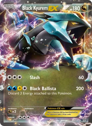 Black Kyurem-EX #95 · Plasma Storm Pokémon card