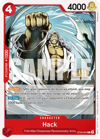 Hack #ST35-001 · ST-35: Starter Deck 35 RED/BLACK Sabo One Piece card