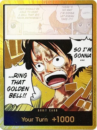 DON!! Card (Luffy) (Gold) #don-card-luffy-gold · Adventure on Kami's Island One Piece card