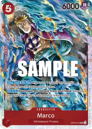 Marco #OP03-013 · Pillars of Strength One Piece card