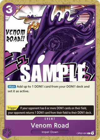 Venom Road #OP02-091 · Paramount War Pre-Release Cards One Piece card
