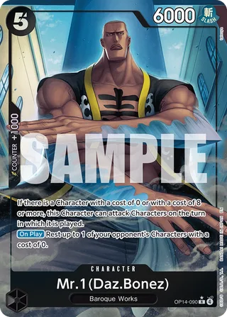 Mr.1 (Daz.Bonez) (Alternate Art) #OP14-090-alternate-art · The Azure Sea's Seven One Piece card
