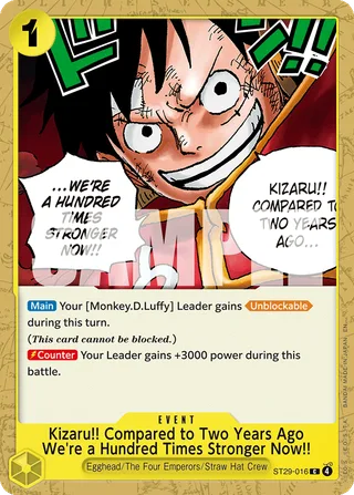 Kizaru!! Compared to Two Years Ago We're a Hundred Times Stronger Now!! #ST29-016 · ST-29: Starter Deck 29 Egghead One Piece card