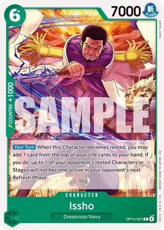 Issho #OP14-021 · The Azure Sea's Seven One Piece card