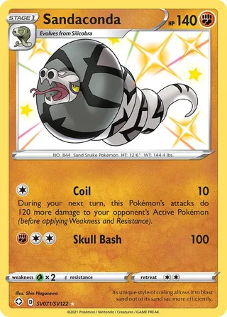 Sandaconda #SV071 · Shining Fates Shiny Vault Pokémon card