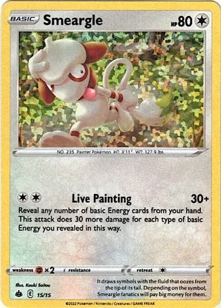 Smeargle #15 · McDonald's Collection 2022 Pokémon card
