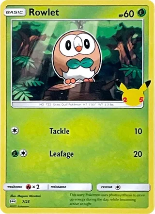 Rowlet #7 · McDonald's Collection 2021 Pokémon card
