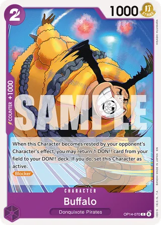 Buffalo #OP14-070 · The Azure Sea's Seven One Piece card