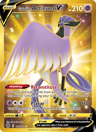 Galarian Articuno V #181 · Brilliant Stars Pokémon card
