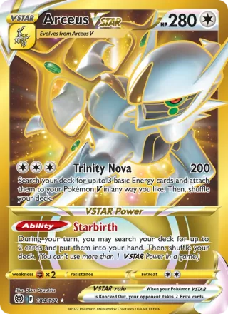 Arceus VSTAR #184 · Brilliant Stars Pokémon card