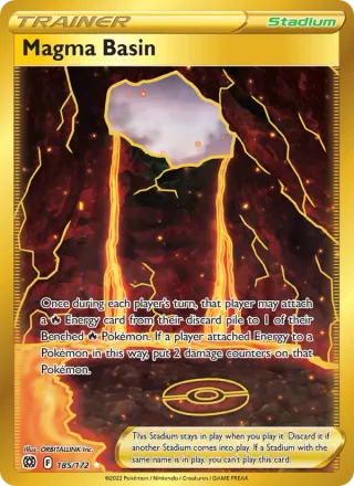 Magma Basin #185 · Brilliant Stars Pokémon card