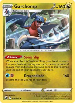 Garchomp #109 · Brilliant Stars Pokémon card