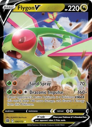 Flygon V #106 · Brilliant Stars Pokémon card