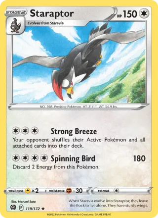 Staraptor #119 · Brilliant Stars Pokémon card
