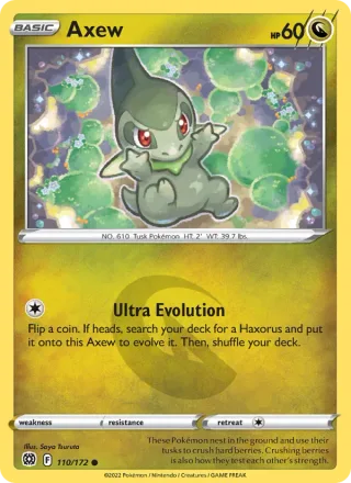 Axew #110 · Brilliant Stars Pokémon card