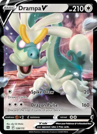 Drampa V #128 · Brilliant Stars Pokémon card