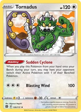 Tornadus #126 · Brilliant Stars Pokémon card