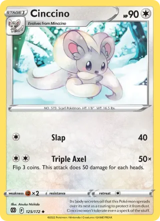 Cinccino #125 · Brilliant Stars Pokémon card