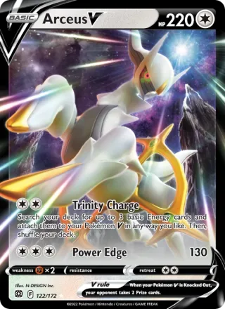Arceus V #122 · Brilliant Stars Pokémon card