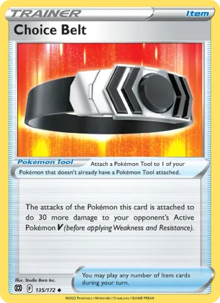 Choice Belt #135 · Brilliant Stars Pokémon card
