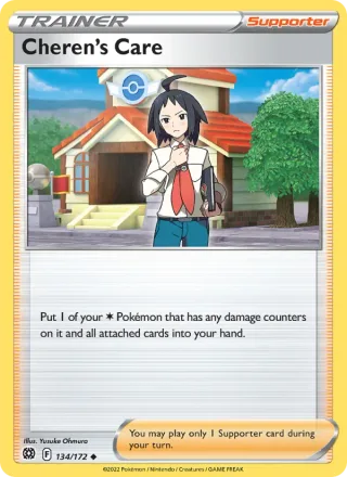 Cheren's Care #134 · Brilliant Stars Pokémon card