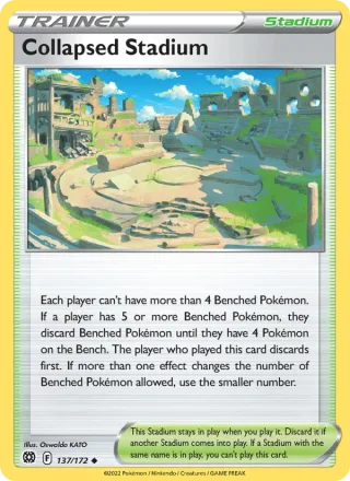 Collapsed Stadium #137 · Brilliant Stars Pokémon card