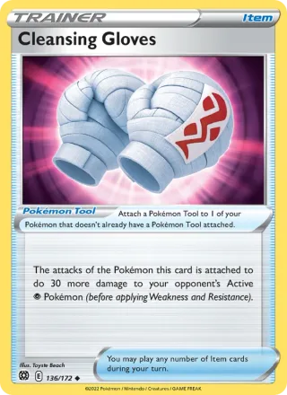 Cleansing Gloves #136 · Brilliant Stars Pokémon card