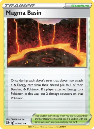 Magma Basin #144 · Brilliant Stars Pokémon card