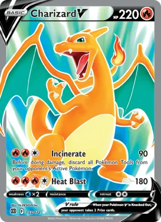 Charizard V #153 · Brilliant Stars Pokémon card