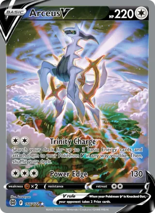 Arceus V #166 · Brilliant Stars Pokémon card