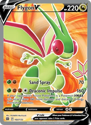 Flygon V #164 · Brilliant Stars Pokémon card