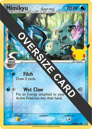 Mimikyu (Delta Species) - SWSH136 #SWSH136 · Jumbo cards Pokémon card