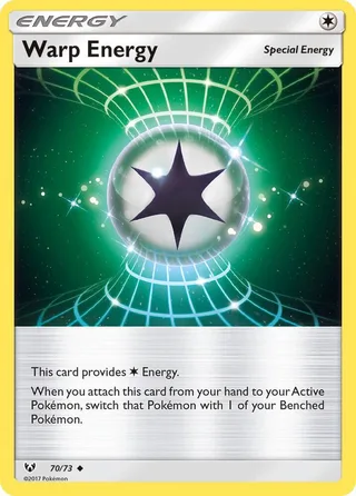 Warp Energy #70 · Shining Legends Pokémon card