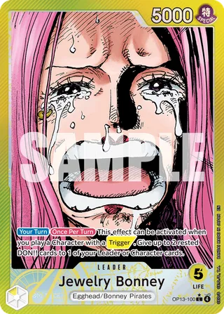 Jewelry Bonney (Alternate Art) #OP13-100-alternate-art · Carrying On His Will One Piece card