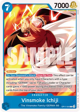 Vinsmoke Ichiji #OP11-043 · A Fist of Divine Speed Release Event Cards One Piece card