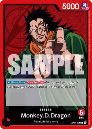 Monkey.D.Dragon #OP07-001 · 500 Years in the Future One Piece card